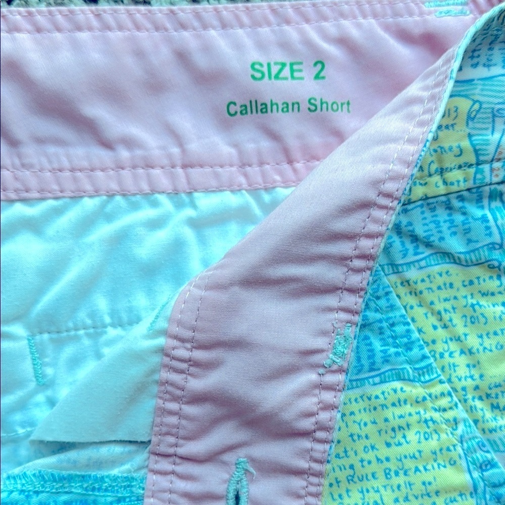 Lilly Pulitzer Pastel Astrology Print Cotton Callahan Shorts Size 2 Vibrant Chic - Picture 11 of 17